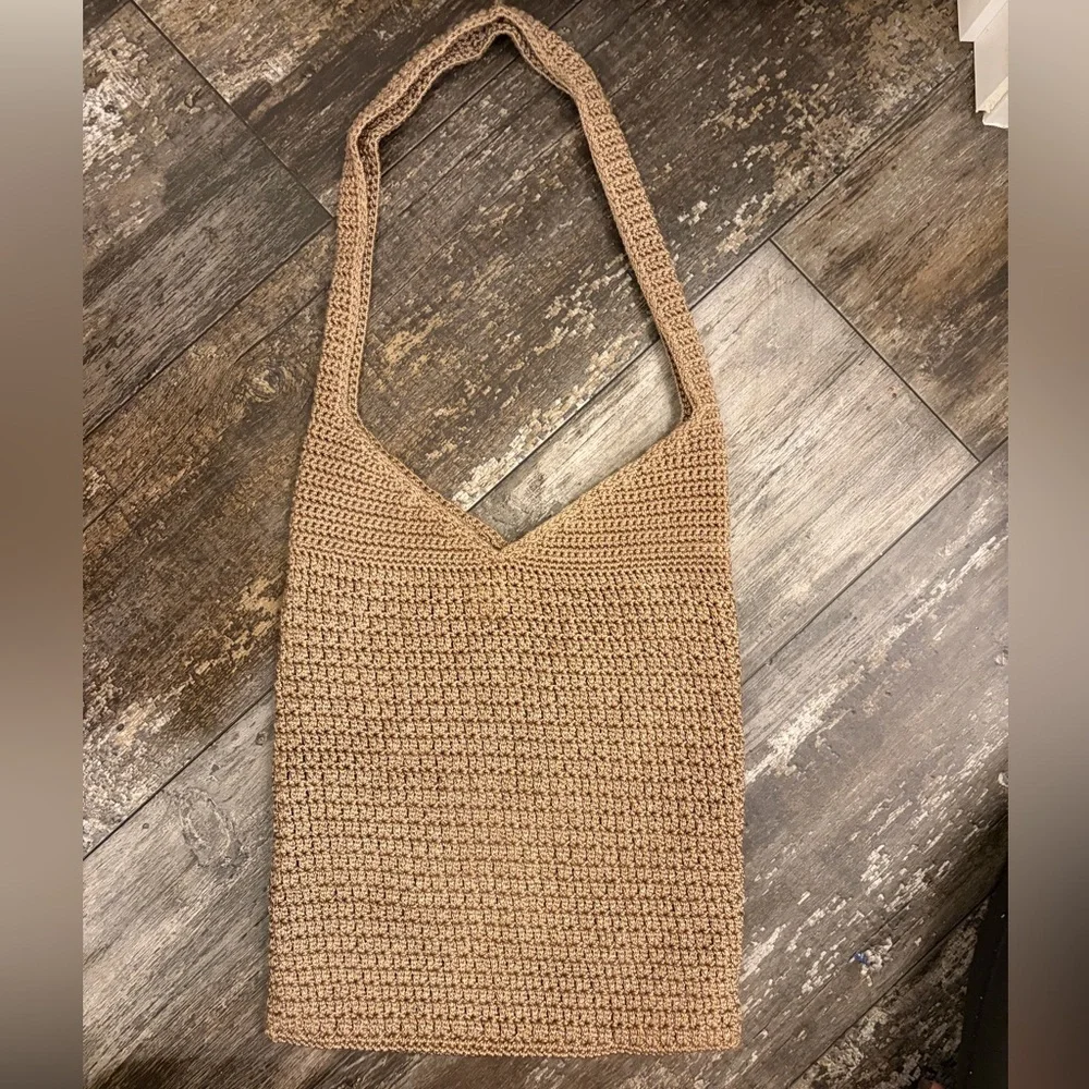 SAK Tan Crochet Bag EUC